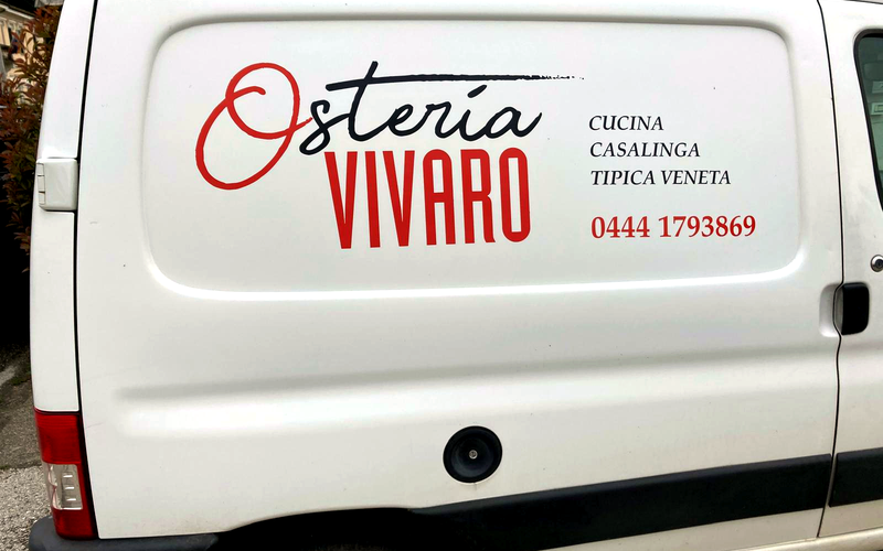 Scritte adesive per furgoni - esempio 5